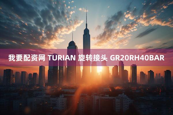 我要配资网 TURIAN 旋转接头 GR20RH40BAR